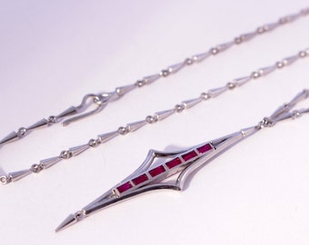 Ruby necklace, silver necklace with pendant, Ruby, Ruby Ruby, Ruby necklace, silver necklace with Ruby