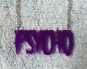 Psycho Purple Lasercut Necklace