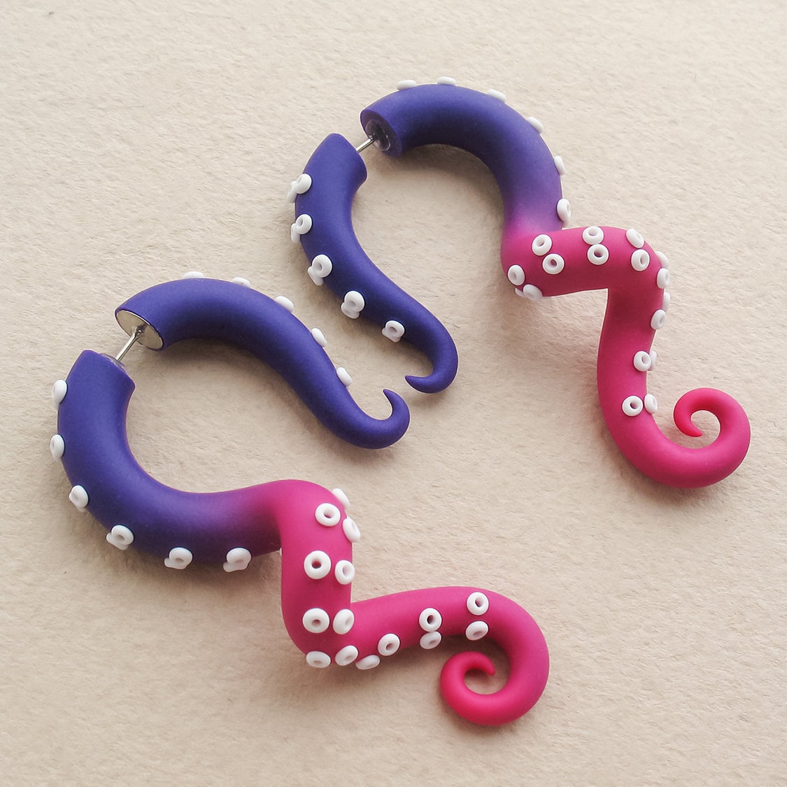 Octopus Gauges Fake Gauge Earrings Ear Gauges Fake by