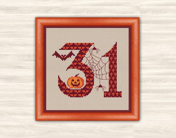Buy 2 get 1 free October 31 Halloween Cross Stitch Pattern