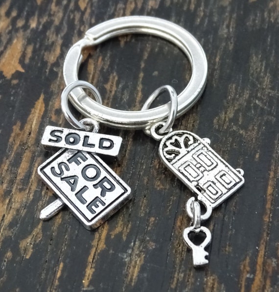 Real Estate Agent Keychain Custom Keychain Custom Key Ring
