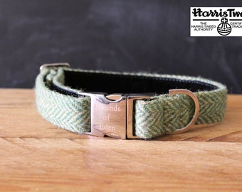 Leo - Designer Harris Tweed Dog Collar Handmade