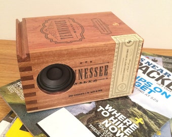 Tennessee Bluetooth Speaker, Wood Cigar Box, Wireless Speaker