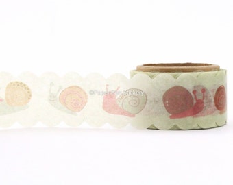 Die Cut Washi Tape, Planner Scallop Snail Banner Garland, Planning Stationery Planner Supply Decorative Party Decoration FSAWAP