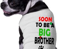 Hundehalstuch "Soon To Be Big Brother" – Lustige Schwangerschafts-Ankündigung Für Deinen Hund