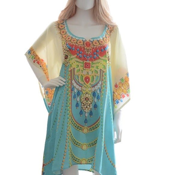 short kaftan dress caftan dress beach kaftan boho by BaublesNBloom