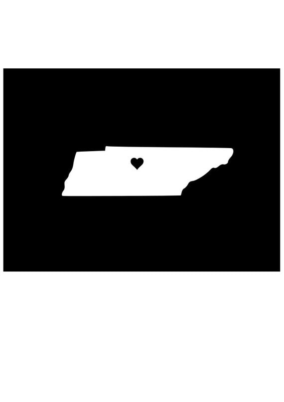 Tennessee state car decal Tennessee TN window by JAMLEEWicks