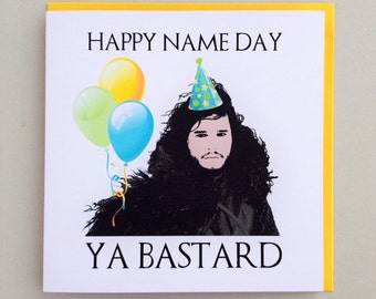 Game of Thrones Jon Snow Birthday Card