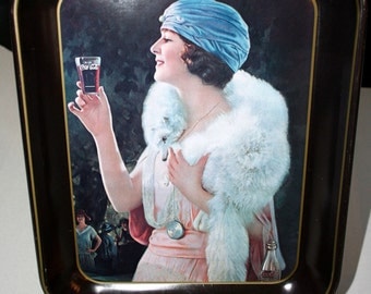 1925 Coca-Cola Party Girl Tray//Advertising Tray//Vintage Coca Cola Serving Tray