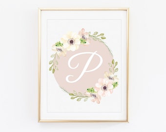 Letter p wall art | Etsy