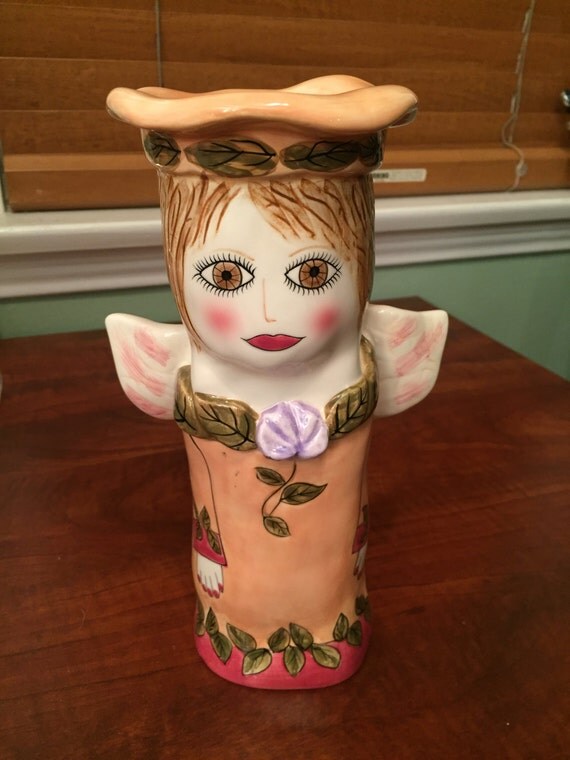 Susan Paley By Ganz Hand Painted Ceramic Bella Casa Vase