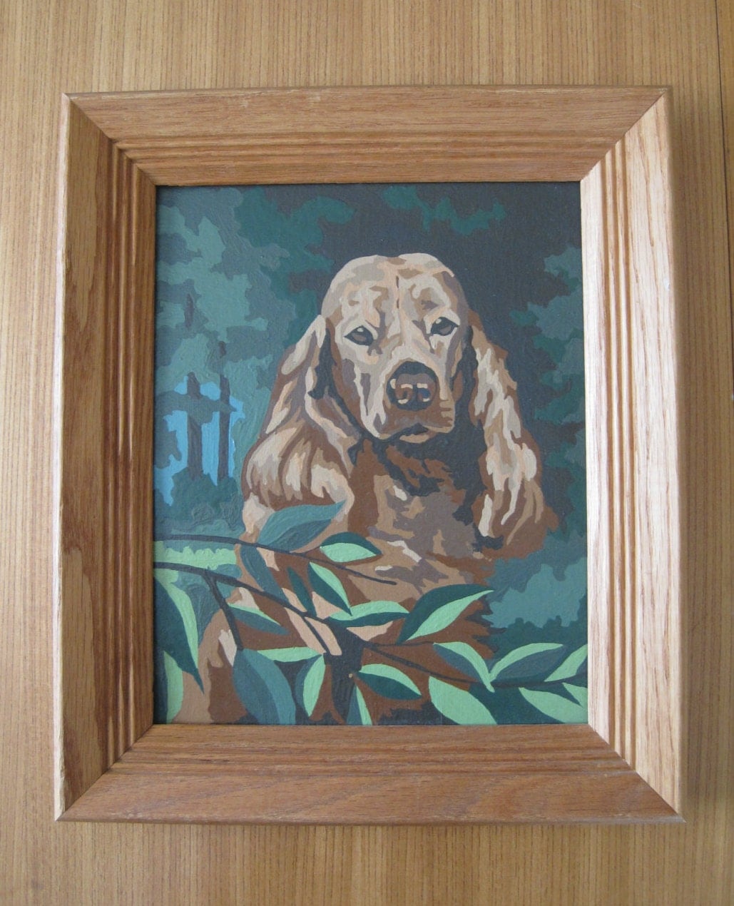 Vintage PaintByNumber Dog Framed