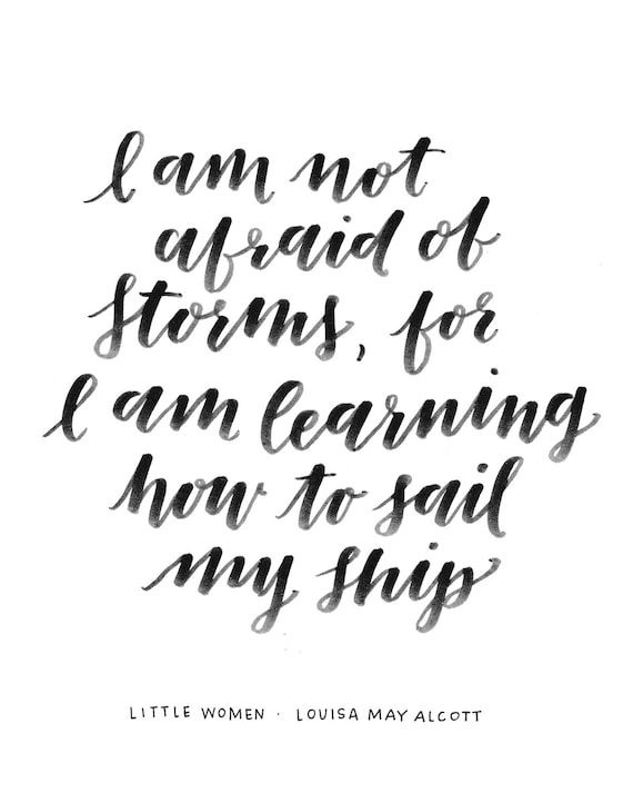 little women calligraphy quote print