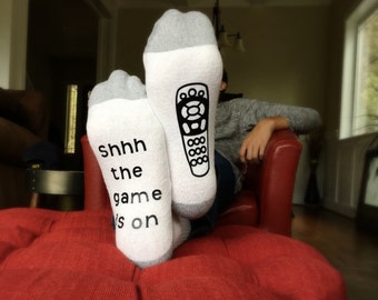 Game Day Socks - Funny Socks for Men - Gift for Him - Gift for Dad - Mens Sock - Wine Socks - Costume Socks - Novelty Gift - Fathers Day