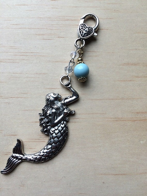 Mermaid Keychain by StarfishStudioByZ on Etsy