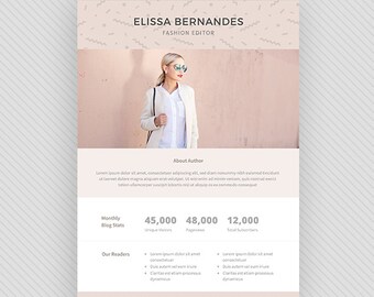 2 Page Blog Media Kit Template - Press Kit Template