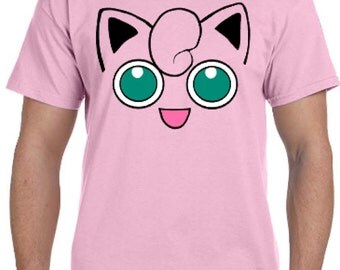 Jigglypuff Face Pokemon Go Cosplay Parody T-Shirt * Sizes 2T - 6XL* Ladies Sizes * Wigglytuff * Da Puff * Super Smash Brothers * Bros