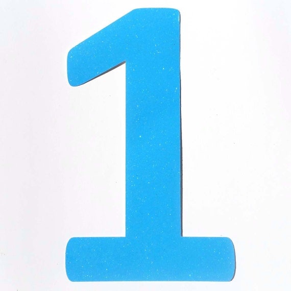 Blue Number One Light Blue One Shape Number One Shape