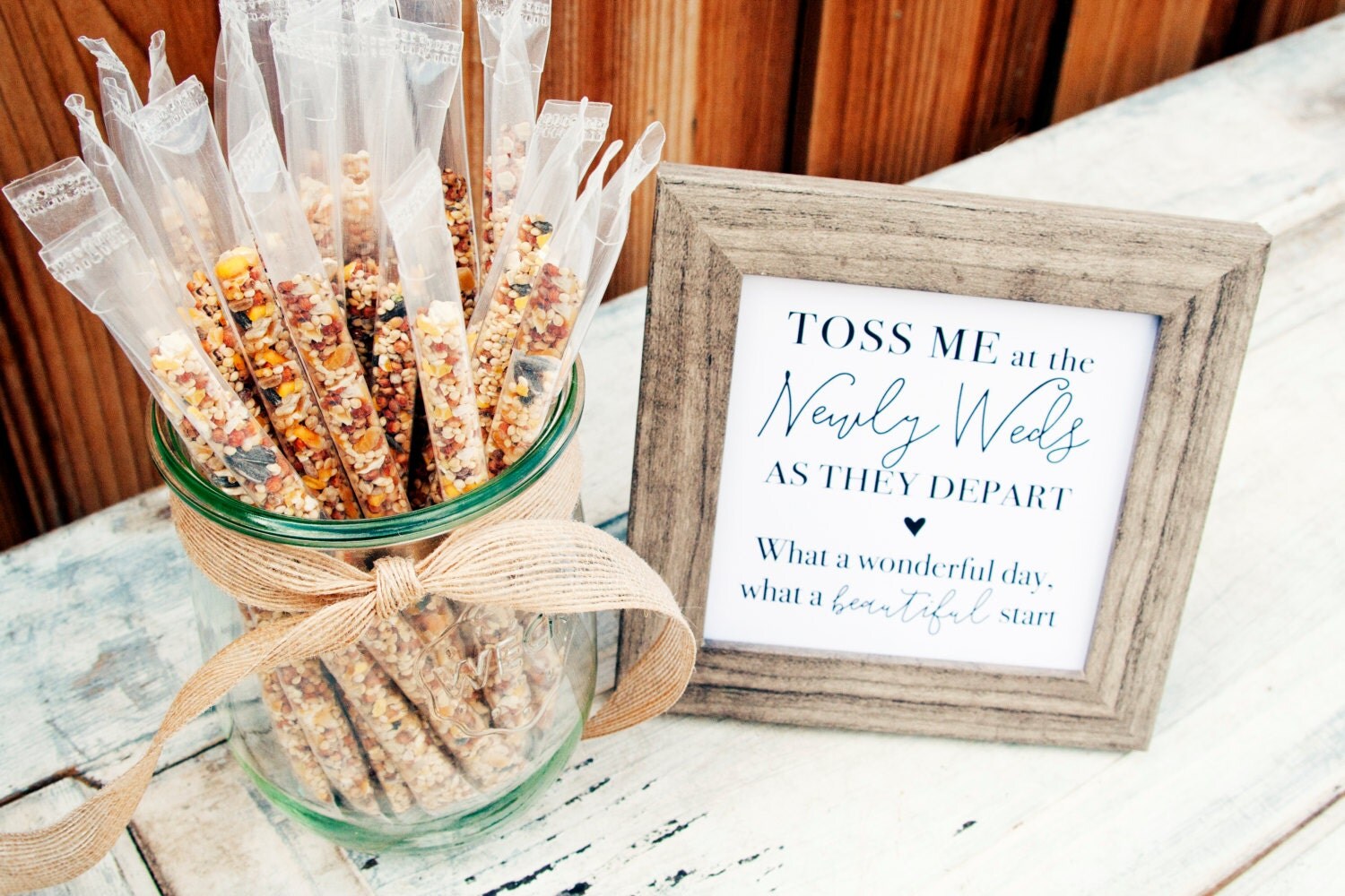 Wedding Exit Toss Bird Seed Wands Sprinkle the Love by mavora