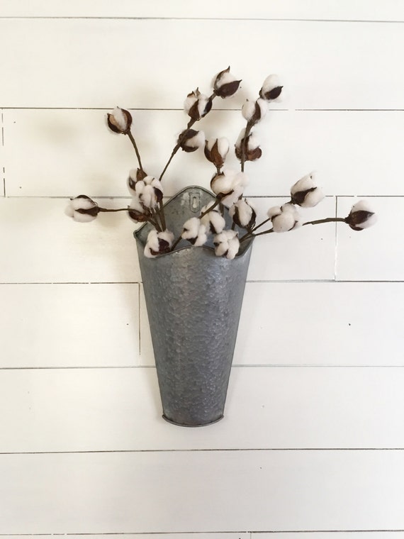 Metal Wall Vase farmhouse galvanized tin metal wall caddy Metal Wall Vase farmhouse galvanized tin metal wall caddy
