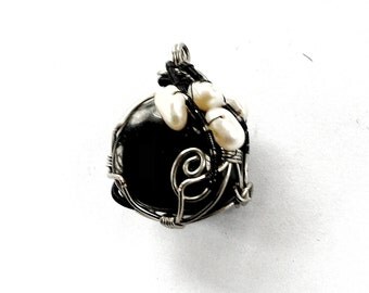 Shungite Pendant - Wire Wrapped Pendant - MADE TO ORDER - Mens Crystal Necklace - Healing Crystal Necklace - Boho Necklace - Grounding