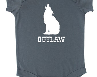 Howling Coyote "Outlaw" Baby Bodysuit