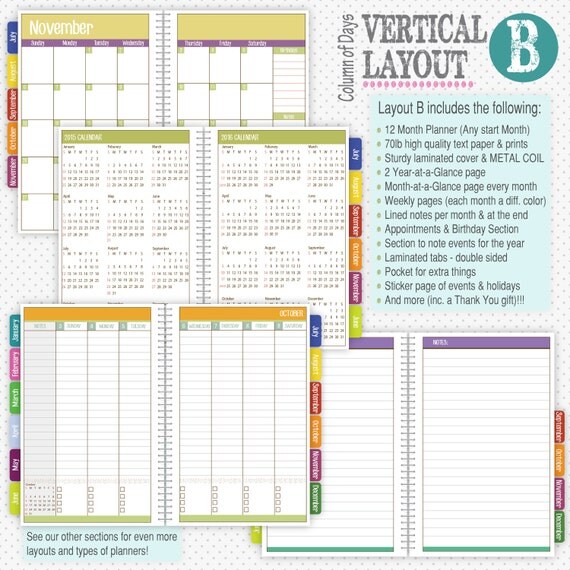 2017 Personalized Custom Planner