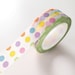 Dots Washi Tape Colorful DOTS Decor masking tape Yellow, Purple orange blue green pink Polka Dots too 15mm