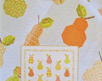 CANNED PEARS Quilt Pattern - Throw Quilt Pattern - Fig Tree Quilts Pattern - Joanna Figueroa - Pear Quilt - Fig Tree & Co.