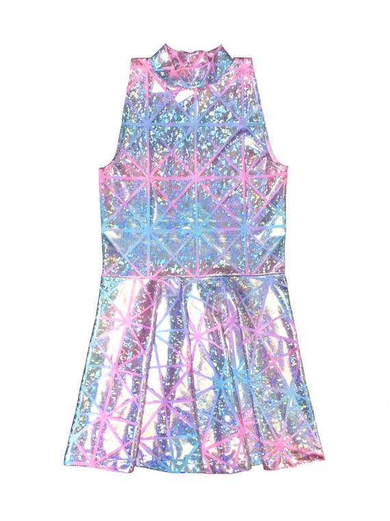 Cotton Candy Disco Skater Dress by MessQueenNewYork on Etsy
