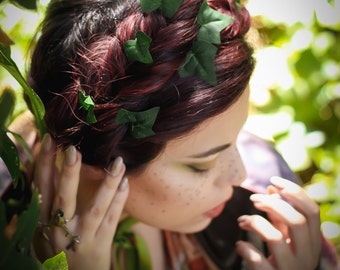 Ivy hair pins , bridal hair piece, whimsical wedding accessory, bridal head piece, woodland wedding