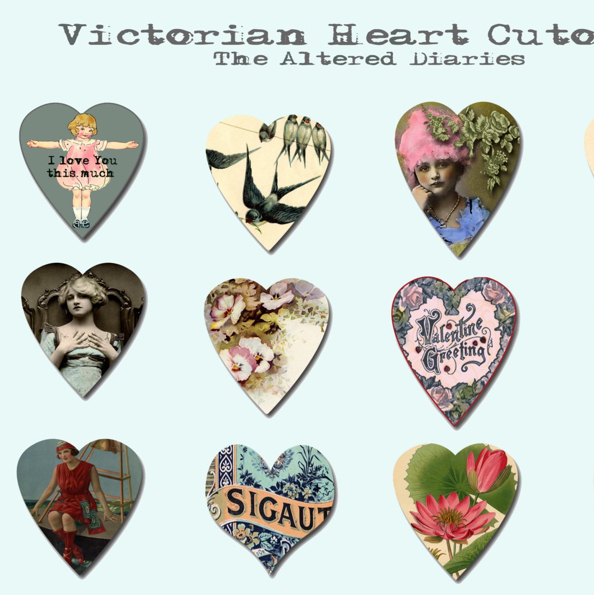 free victorian heart clip art - photo #24
