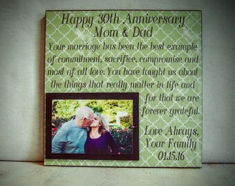 Anniversary Picture Frame Gift 40th Anniversary 30th