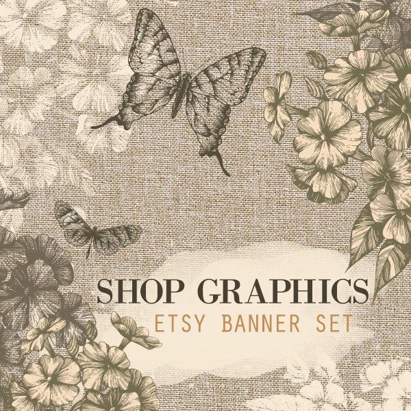Etsy Banner Etsy shop graphics Custom banner Rustic