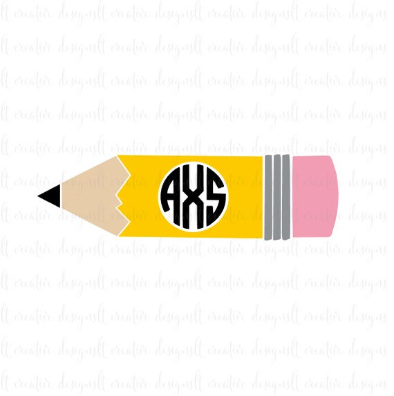 Download Pencil Monogram SVG Pencil Circle Monogram SVG Files Pencil