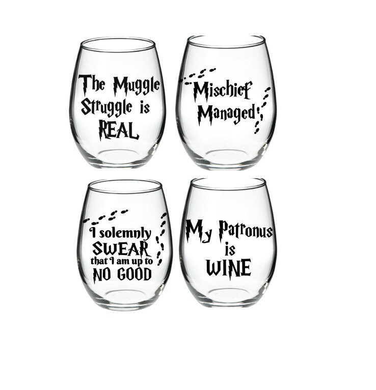 Harry Potter Harry Potter Wine Glass Set Harry Potter Wine