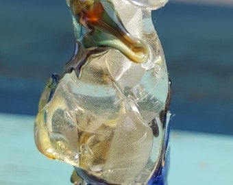 Glass Goddess Statue - Lampwork Goddess Bead, Unusual Beads, Goddess Sculpture SRAJD, GBUK, fhf