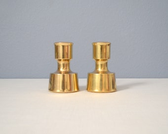 Pair of Vintage Dansk Brass Candle Holders by Jens Quistgaard