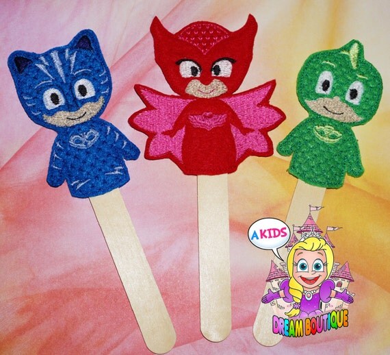 PJ Masks finger puppets pj mask toy birthday by AKidsDreamBoutique | Pj ...