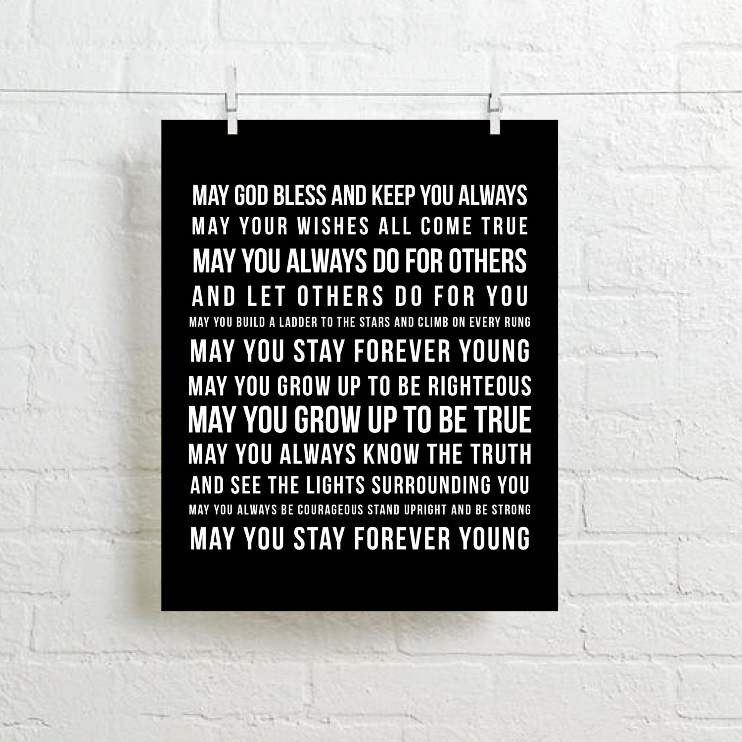 FOREVER YOUNG Poster Parenthood Forever Young Lyrics