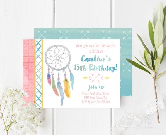 Dreamcatcher Invitations