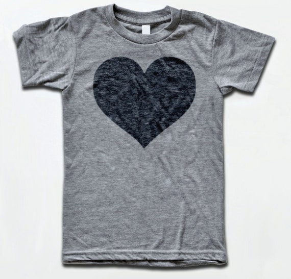 Heart T Shirt American Apparel Tri-Blend Vintage Fashion