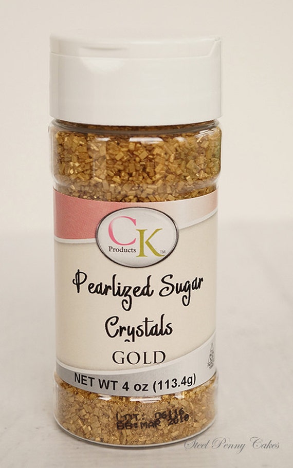 Pearlized Gold Sugar Crystals Sanding Sugar for cakes