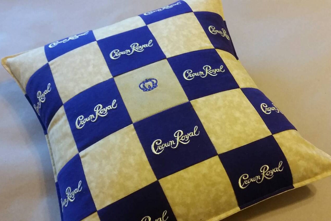 Crown Royal Throw Pillows Made From Genuine Crown Royal Bags