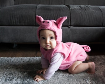 Pig Costume, Toddlers Halloween Costume, Party Costume, For Boys or Girls, Toddler Costume, Pink Costume