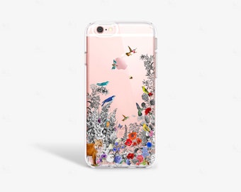 Vintage iPhone SE Case Clear Phone Case Floral iPhone 6s Plus Case Tough Vintage Floral iPhone Case iPhone 6 Plus Case Samsung S7 Case