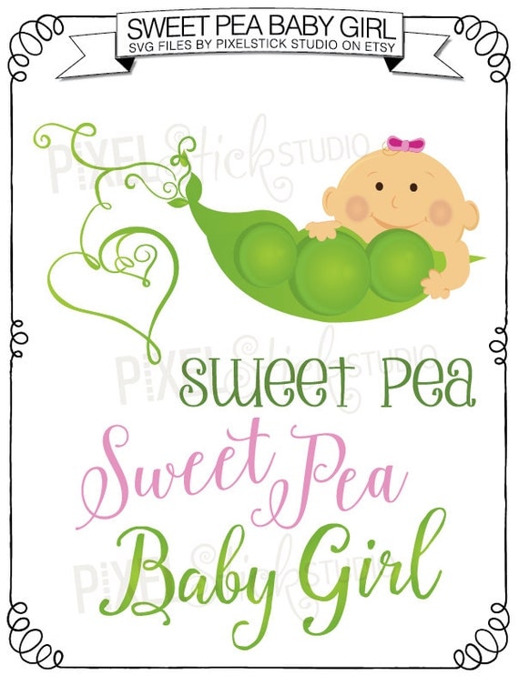 Download INSTANT DOWNLOAD Sweet Pea Clipart SVG // by PixelStickStudio