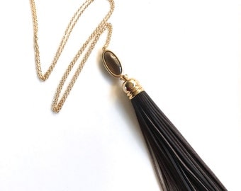 Sterling Silver Tassel Necklace Long Layered Necklace
