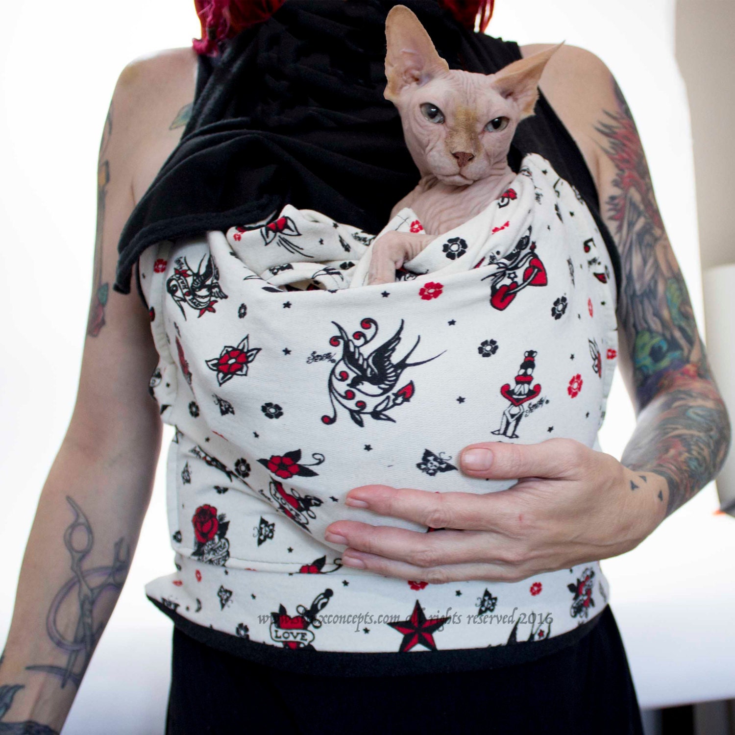 Pet Sling Pet Carrier Pet Tote The SLINX Sphynx Cat Carrier