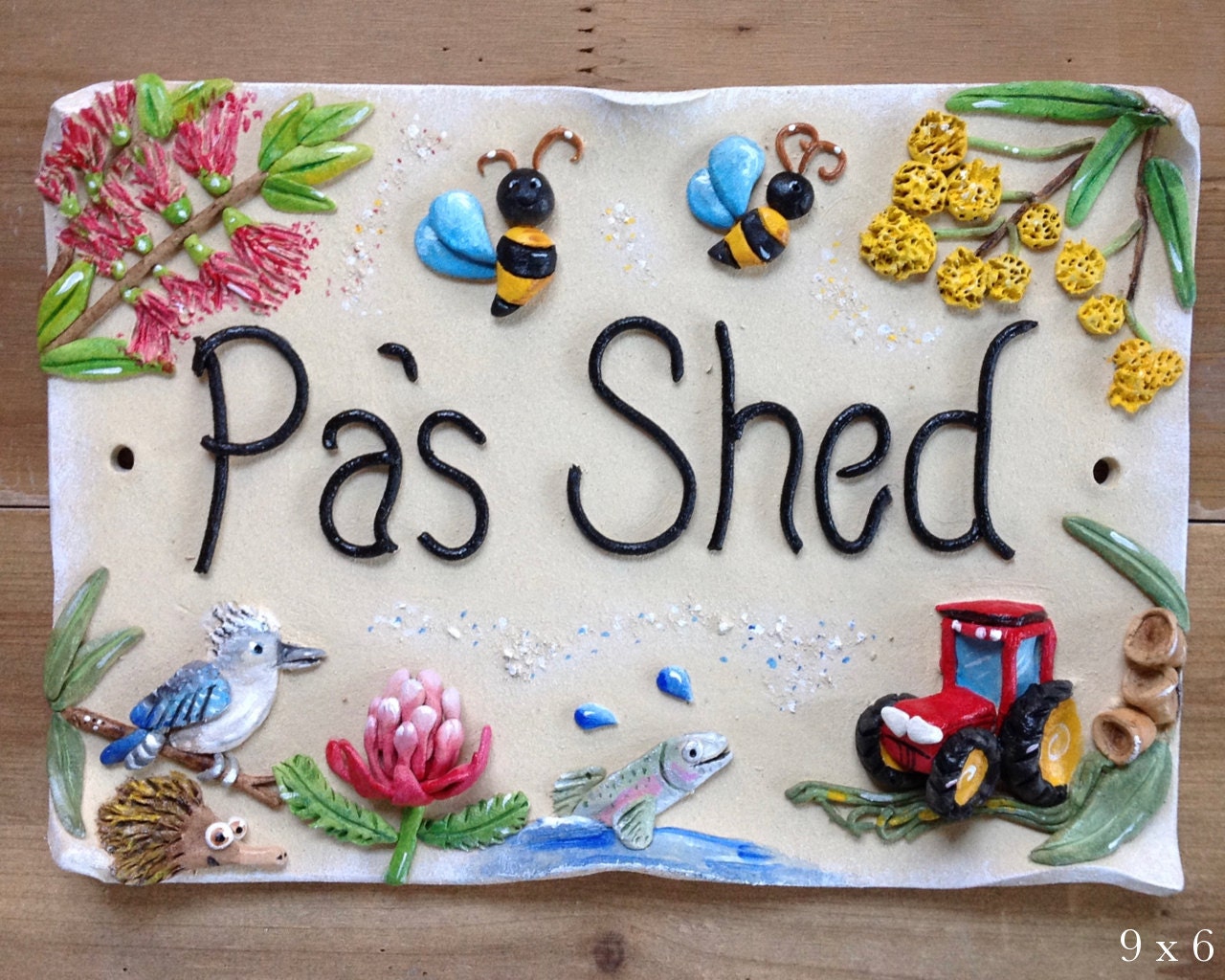 Garden Shed Sign Personalised Ceramic Plaque